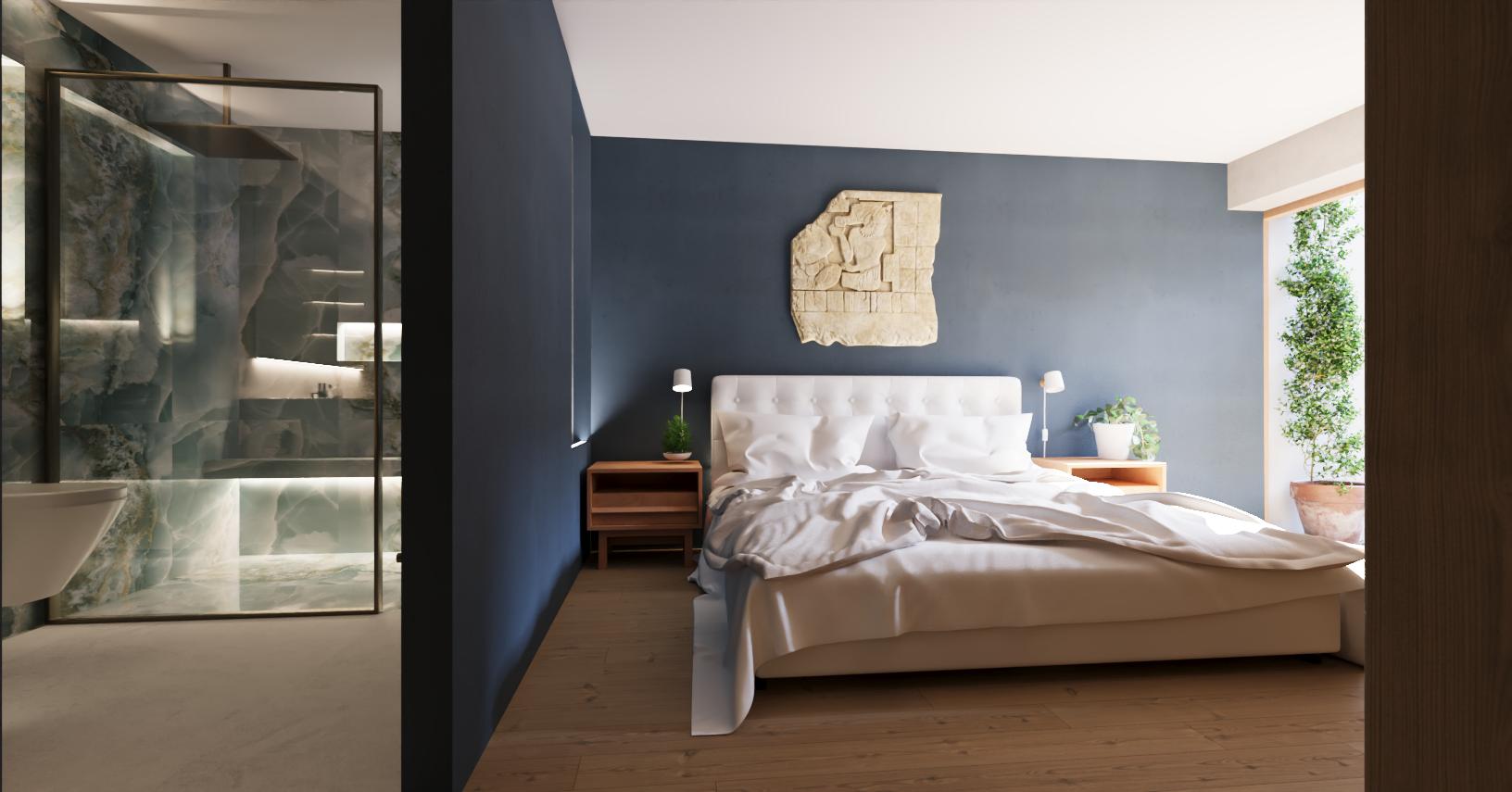 Chiswick Eco House master bedroom